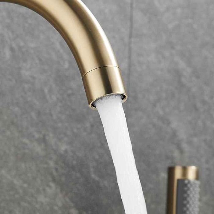 Bathtub Faucet - Contemporary Electroplated Roman Tub Brass Valve Bath Shower Mixer Taps