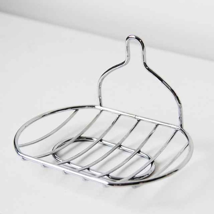 Soap Dish Stainless Steel Suction Cup Bathroom Soap Drain Rack Free Punching Wall Hanging Household Storage Soap Box