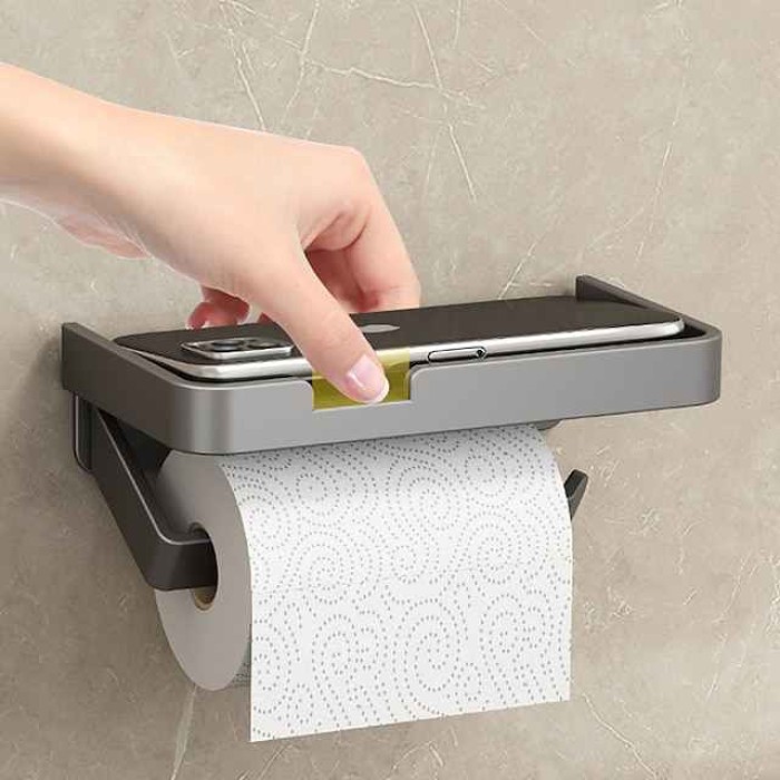 Toilet Tissue Holder Punch Free Toilet Roll Paper Storage Rack Tissue Box Toilet Toilet Paper Holder Toilet Paper Holder