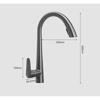 Kitchen Faucet with Pull-out Sprayer,Single Handle One Hole Electroplated Pull-out / Pull-down Centerset Retro Vintage Kitchen Taps