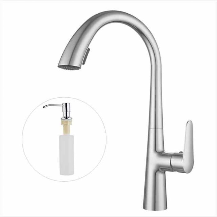 Kitchen Faucet with Pull-out Sprayer,Single Handle One Hole Electroplated Pull-out / Pull-down Centerset Retro Vintage Kitchen Taps