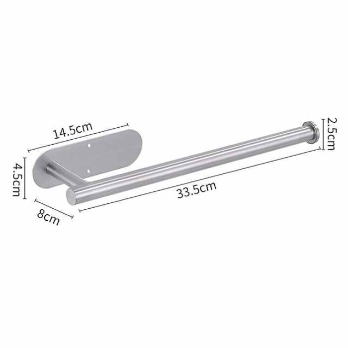 Self-adhesive Towel Rack Wall Mounted Bathroom 304 Stainless Steel Towel Rack Toilet Multi-Function Toilet Paper Rack Perforated Free Towel Rack Towel Rack