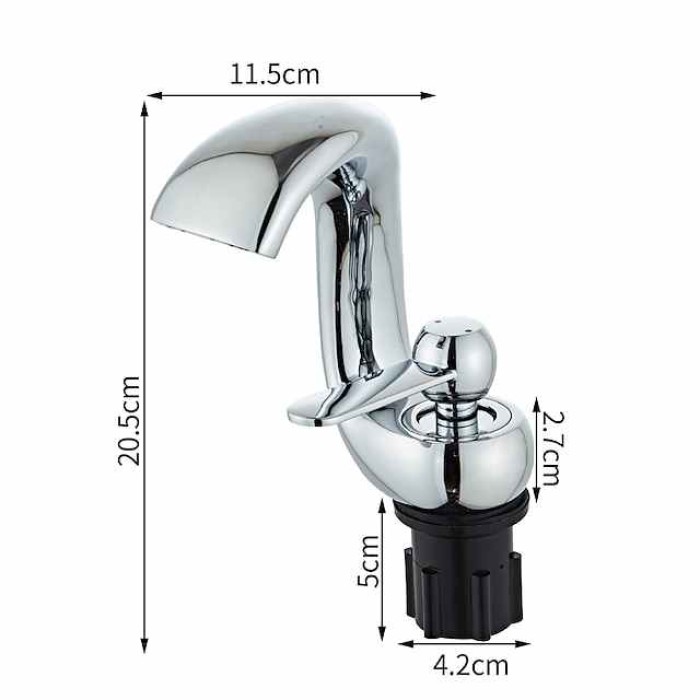 Bathroom Sink Faucet,Antique Brass Waterfall Single Handle One Hole Bath Taps with Hot and Cold Switch