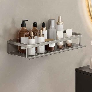 Bathroom Shelves Aluminum Alloy Wall Mount Corner Shelf Shower Storage Rack Holder Toilet Makeup Organizer