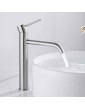 Bathroom Basin Sink Mixer Tap Stainless Steel, Tall Wash Basin Faucet Mono Counter Top Vessel Sink Taps with Hot and Cold Water Hose, Single Lever Handle Monobloc Washroom Vessel Basin Tap