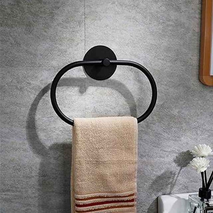 Towel Ring for Bathroom, Self-adhesive Hand Towel Holder Wall Mounted,304 Stainless Steel Bath Towel Hanger/Round Hand Towel Rack Perfect for Bathroom, Sink, Kitchen