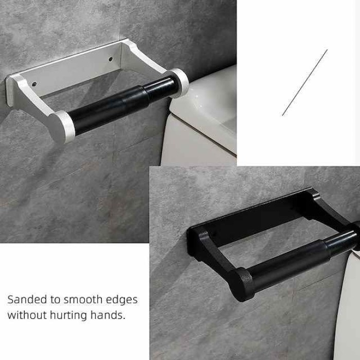 Toilet Paper Holder Aluminum Self Adhesive Toilet Roll Holder for Bathroom/Kitchen Tissue Holder