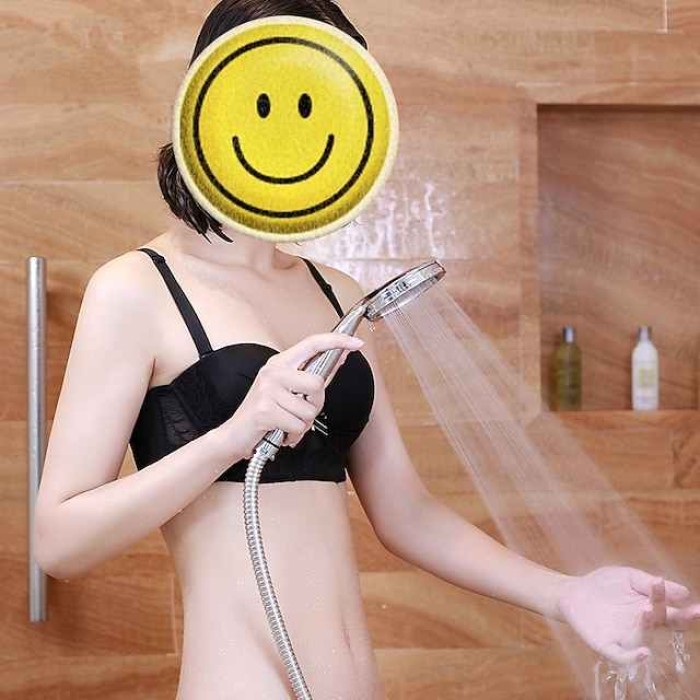 High Pressurized Nozzle Sprayer Shower Head Water Saving Rainfall with ABS Chrome Bathroom Shower Head Bathroom Accessories