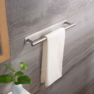 304 Stainless Steel Towel Rack Free Punching Bathroom Towel Rack Bathroom Rack Towel Rack Towel Bar Single Rod