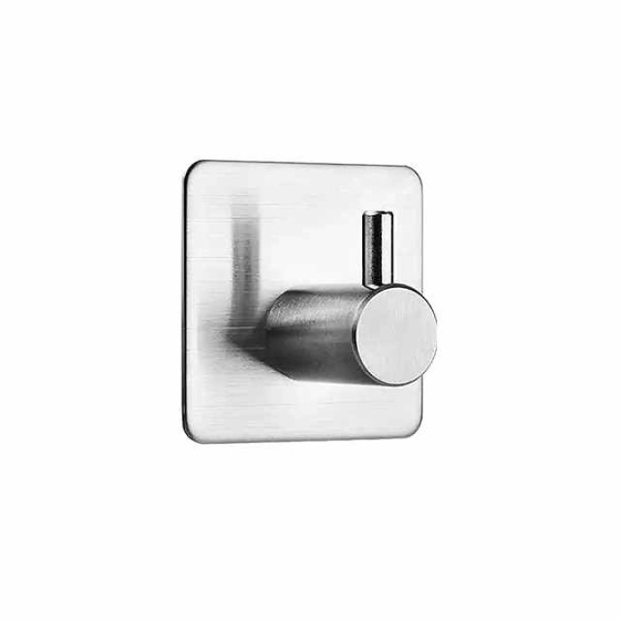 1/2pcs Adhesive Hooks Heavy Duty Wall Hooks Waterproof Stainless Steel Hooks For Hanging Coat Hat Towel Robe Hook Wall Mounted Rack For Bathroom And Bedroom