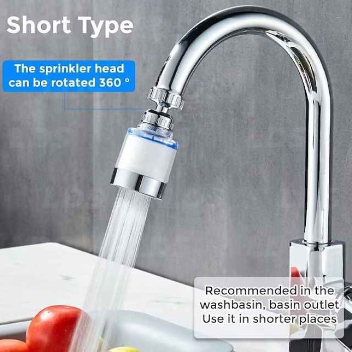 Faucet Water Filter for Bathroom Kitchen Sink Skin Face Wash, Faucet Filter Replacement Shower Head For Hard Water, Filtration Remove Chlorine Fluoride Heavy Metals