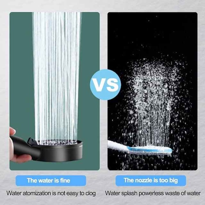 Shower Head High Pressure Handheld Spray with 5 Mode Showerhead, Adjustable High-Pressure Water Saving Shower Head Held, Shower Bathroom Accessories