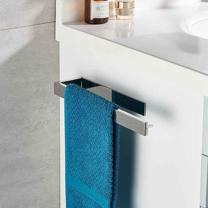 Adhesive Towel Holder, Towel Rail Stainless Steel Wall mounted, Bathroom Towel Rack 35cm, Towel Bar for Bath