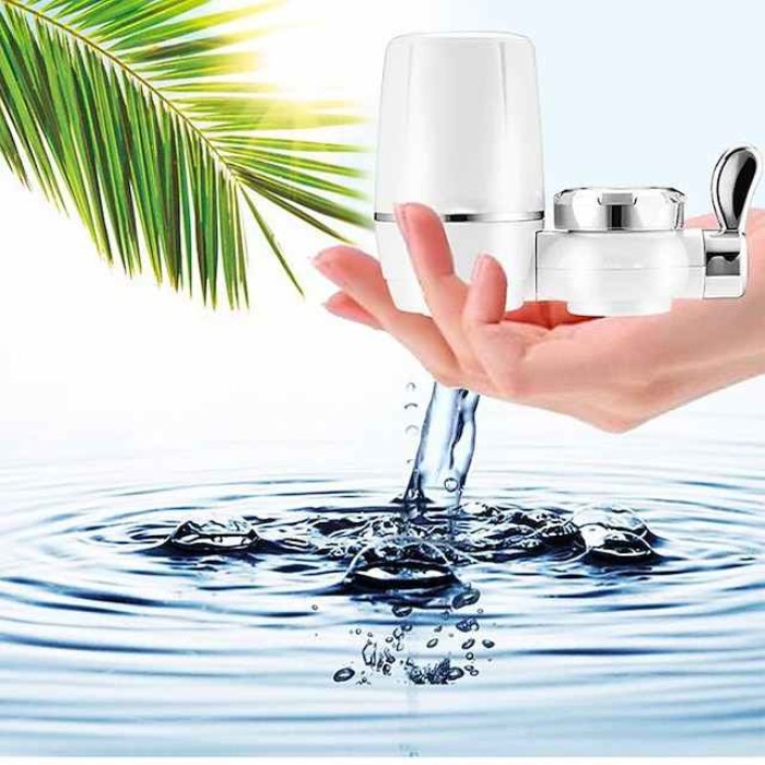 7 Stage Faucet Water Filter System Replacement Ceramic Filter, Faucet Water Filtration System, Tap Water Filter Sprayer Head Nozzle, Reduces Chlorine, Heavy Metals and Bad Taste