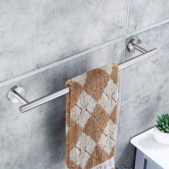 Bathroom Towel Bar, Bath Accessories Thicken Stainless Steel Shower Towel Rack for Bathroom, Towel Holder Wall Mounted 30-60cm