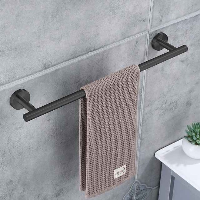 Bathroom Towel Bar, Bath Accessories Thicken Stainless Steel Shower Towel Rack for Bathroom, Towel Holder Wall Mounted 30-60cm