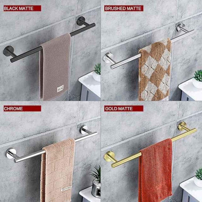 Bathroom Towel Bar, Bath Accessories Thicken Stainless Steel Shower Towel Rack for Bathroom, Towel Holder Wall Mounted 30-60cm