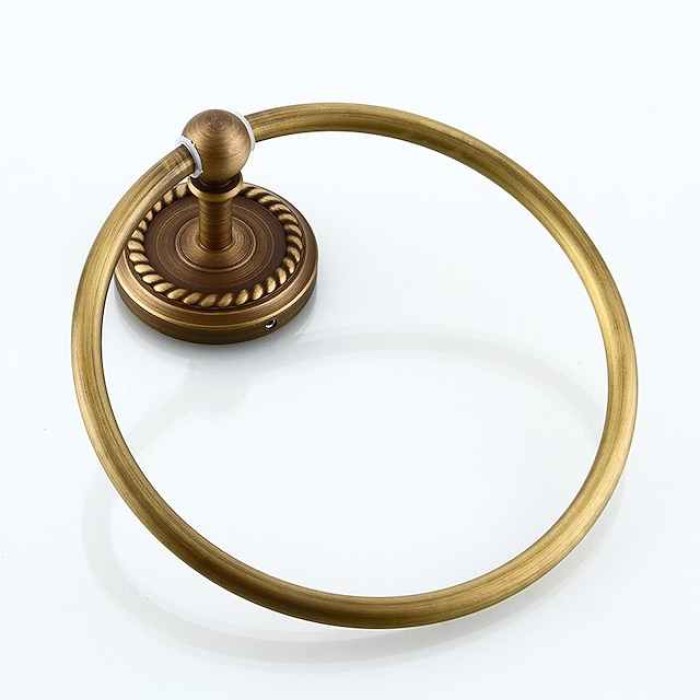 Towel Ring Wall Mounted Antique Brass Toilet Towel Ring Bath Towel Holder Hand Towel Holder Bathroom Accessories Bath Hardware