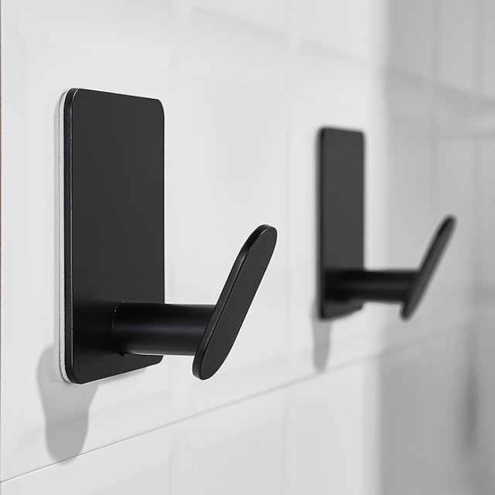 2pcs Heavy Duty Wall Hooks Waterproof Stainless Steel Hooks for Hat Towel Robe Hooks Rack Wall Mount - Bathroom Kitchen Home Hotel Office Cabinet and Bedroom