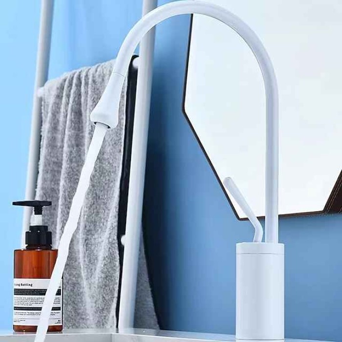 Bathroom Sink Faucet - Rotatable / Classic / Centerset Electroplated / Painted Finishes Deck Mounted Single Handle One HoleBath Taps