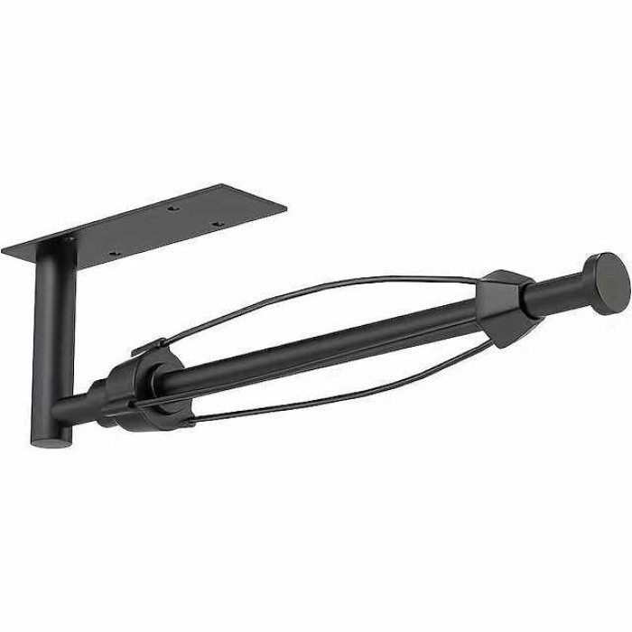 1pc, Paper Towel Holder, Punch Free Under Cabinet Wall Mount Paper Towel Holders With Damping, Matte Black Kitchen Under Counter Hanging Paper Towels Rack With Adhesive