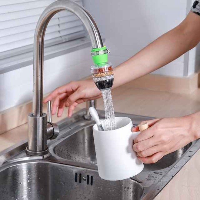 Six-Layer Adjustable Faucet Filter Water Purifier Household Bathroom Kitchen Tap Water Filter Splash-Proof Water Faucet Shower