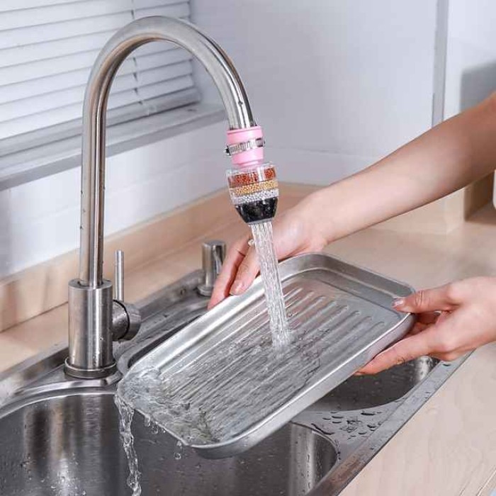 Six-Layer Adjustable Faucet Filter Water Purifier Household Bathroom Kitchen Tap Water Filter Splash-Proof Water Faucet Shower