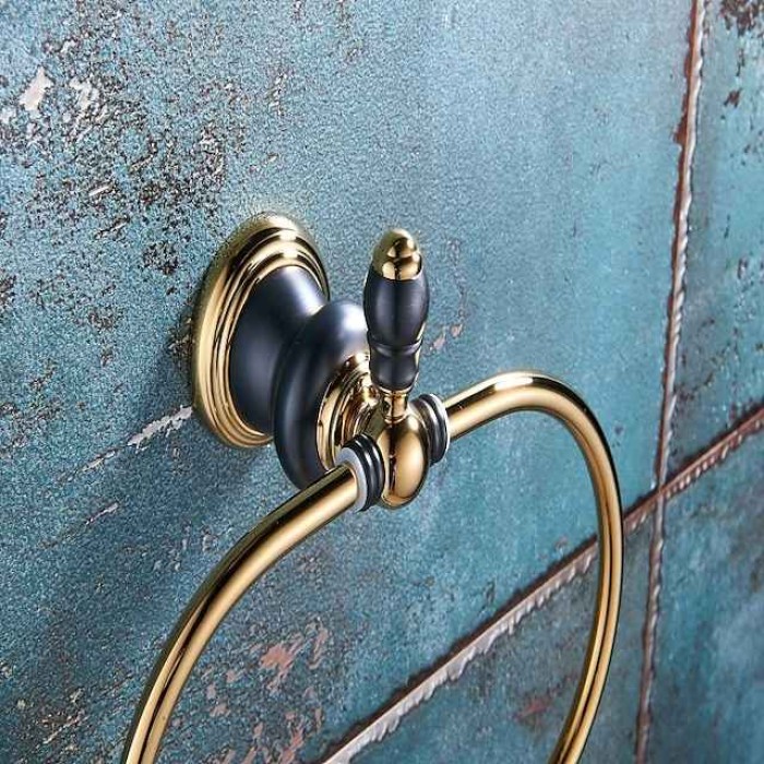 Towel Bar Foldable  New Design Creative Antique  Country Brass 1PC - Bathroom Hotel bath towel ring Wall Mounted