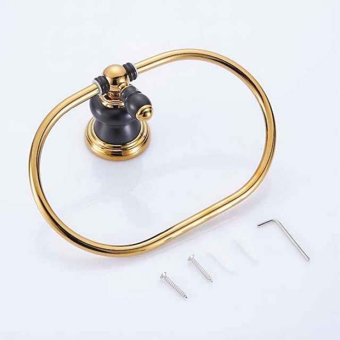 Towel Bar Foldable  New Design Creative Antique  Country Brass 1PC - Bathroom Hotel bath towel ring Wall Mounted