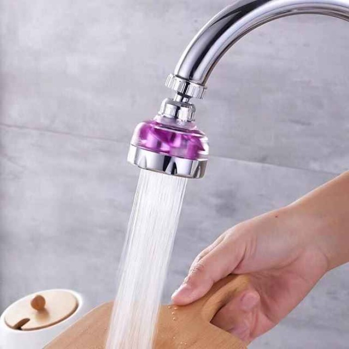 360 Degree Turbo Rotation Faucet Pressurize Kitchen Sink Tap Filter Bubble Splash Proof Water Saving Shower Nozzle Tap Connector