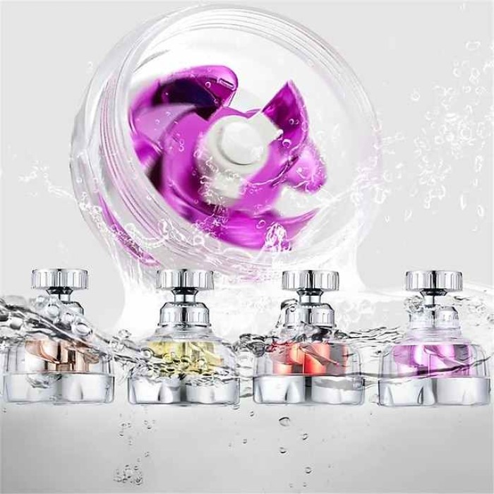 360 Degree Turbo Rotation Faucet Pressurize Kitchen Sink Tap Filter Bubble Splash Proof Water Saving Shower Nozzle Tap Connector