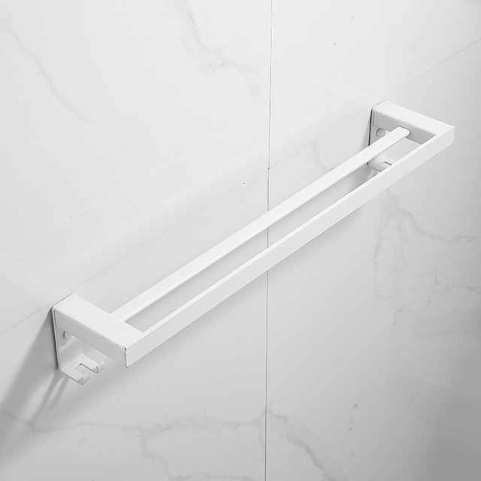 Towel Rack Towel Bar Multifunction Contemporary Modern Aluminum Bathroom 2-tower bar Wall Mounted