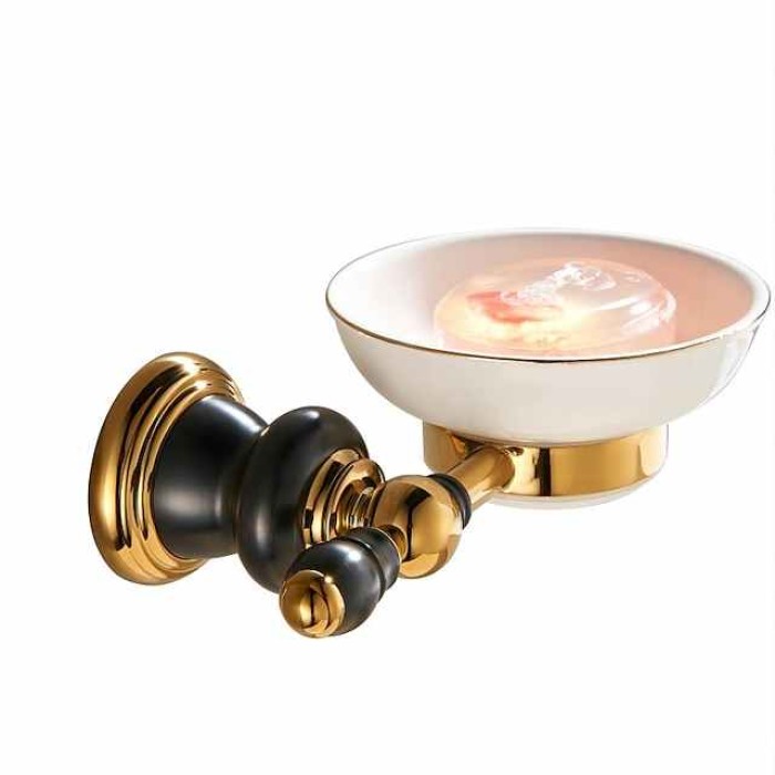 Soap Holder, Suction Cup Soap Dish For Bathroom Shower Soap Dishes & Holders Cool Creative Antique Country Brass 1PC - Bathroom Hotel bath Wall Mounted