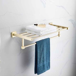 Bathroom Shelf Cool / New Design / Creative Modern / Country Brass 1PC - Bathroom / Hotel bath Double Wall Mounted