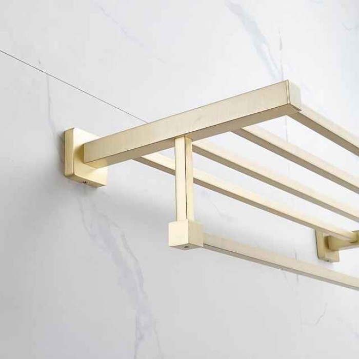 Bathroom Shelf Cool / New Design / Creative Modern / Country Brass 1PC - Bathroom / Hotel bath Double Wall Mounted