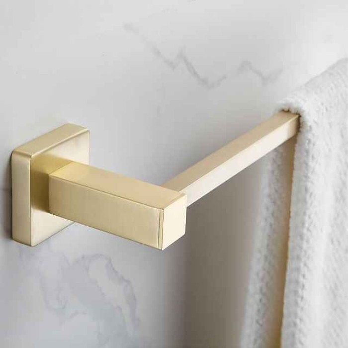 Bathroom Towel Rack Hooks Kitchen Hand Towel Holder New Design Modern Country Brass 1PC - Bathroom Hotel bath 1-Towel Bar Wall Mounted