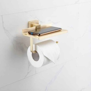 Toilet Paper Holder with Shelf Cool New Design Creative Modern Country Brass 1PC Bathroom Hotel bath Wall Mounted