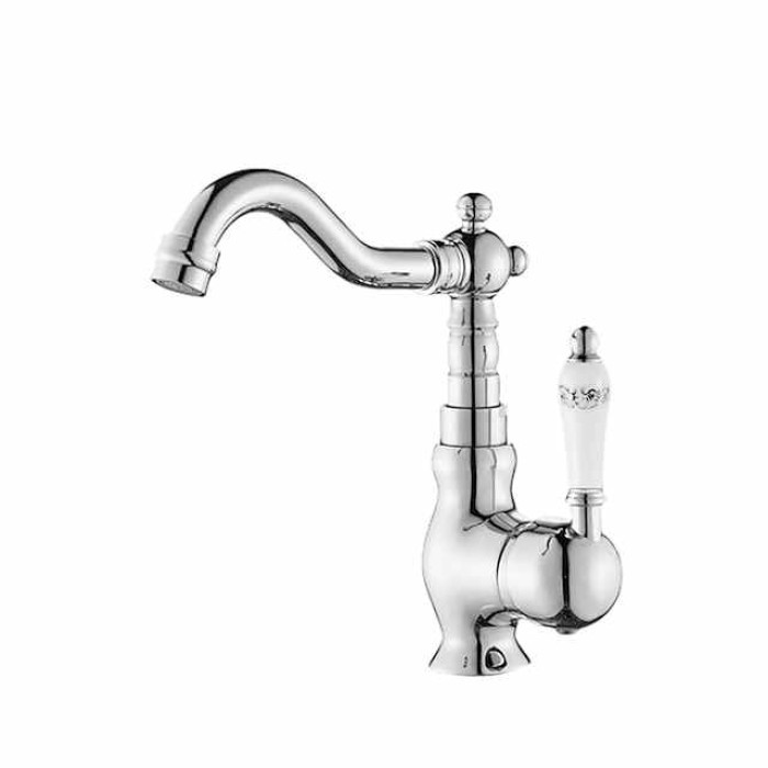 Bathroom Faucet Sink Mixer Basin Taps with Cold and Hot Hose, Deck Mounted Vessel Tap