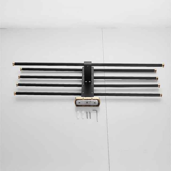 Towel Rack Bathroom Shelf Multilayer Cool New Design Modern Country Brass 1PC - Bathroom / Hotel bath Double Wall Mounted