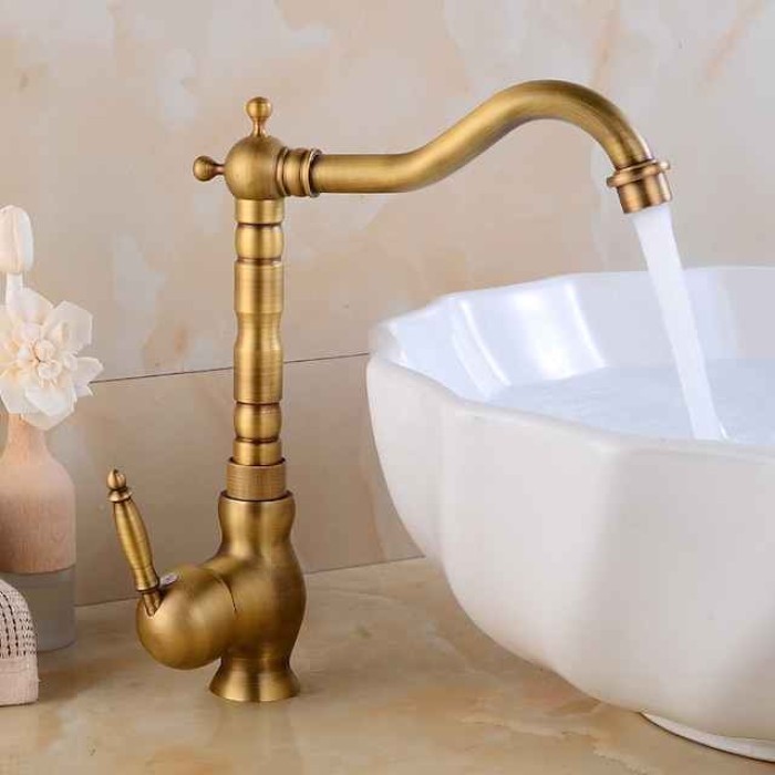 Kitchen Taps Sink Mixer Vessel Faucet, Single Handle with Cold and Hot Hose