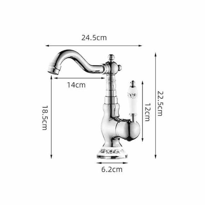 Bathroom Sink Mixer Faucet, Basin Taps with Cold and Hot Hose