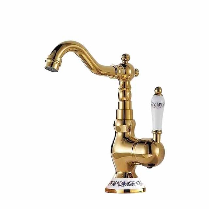 Bathroom Sink Mixer Faucet, Basin Taps with Cold and Hot Hose