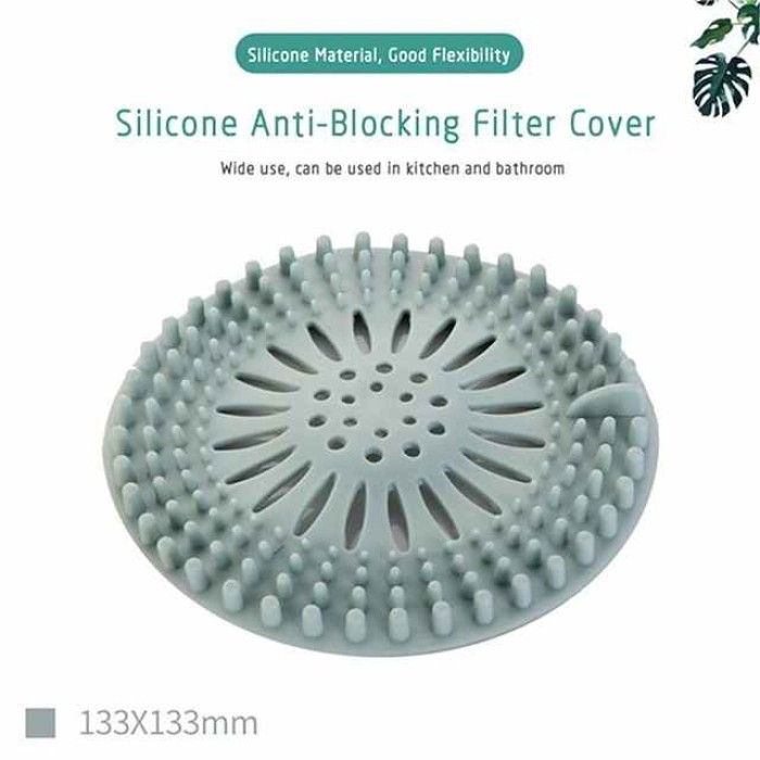 6PCS  Circular Silicon Sink Filter Sewer Anti-clogging Floor Drain Strainer Sewer Outfall Hair Stopper Catcher for Bathroom Kitchen