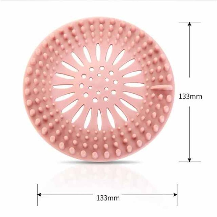 6PCS  Circular Silicon Sink Filter Sewer Anti-clogging Floor Drain Strainer Sewer Outfall Hair Stopper Catcher for Bathroom Kitchen