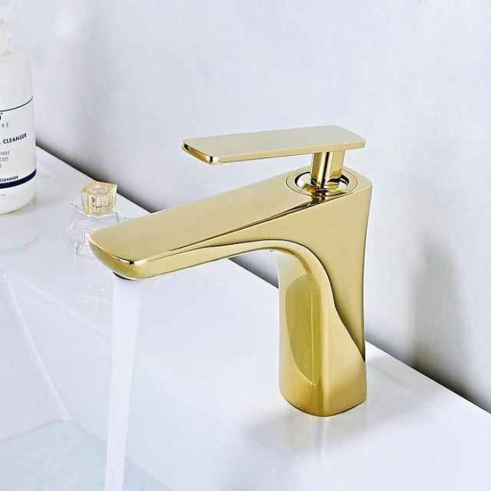 Bathroom Sink Mixer Faucet Basin Taps Single Handle Vessel Tap with Cold and Hot Hose