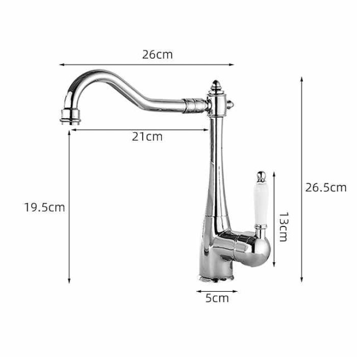 Kitchen faucet - Single Handle One Hole Electroplated Standard Spout Centerset Retro Vintage / Minimalist Kitchen Taps