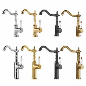 Kitchen faucet - Single Handle One Hole Electroplated Standard Spout Centerset Retro Vintage / Minimalist Kitchen Taps