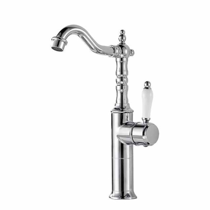 Kitchen faucet - Single Handle One Hole Electroplated Standard Spout Centerset Retro Vintage / Minimalist Kitchen Taps