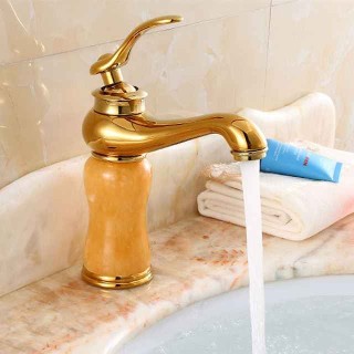 Bathroom Sink Faucet - Widespread Electroplated Centerset Single Handle One HoleBath Taps