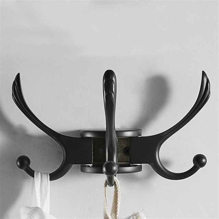 Towel Hook Bathroom Wall Mounted Towel Hat Clothes Bathrobe Hook Bracket